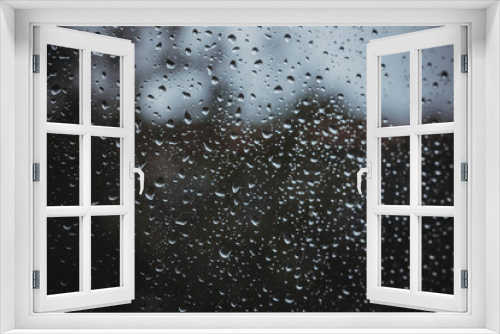 Fototapeta Naklejka Na Ścianę Okno 3D - raindrops on the window