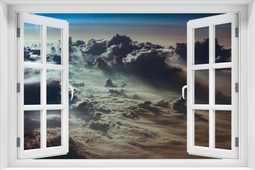 Fototapeta Naklejka Na Ścianę Okno 3D - cloud and sky view from the window of an airplane