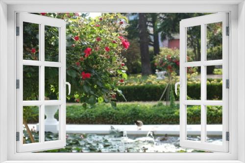 Fototapeta Naklejka Na Ścianę Okno 3D - Luxury lifestyle garden background.
