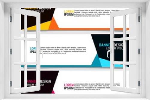 Vector abstract design banner web template.