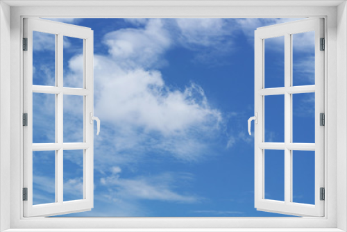 Fototapeta Naklejka Na Ścianę Okno 3D - Blue sky background, white clouds in blue sky