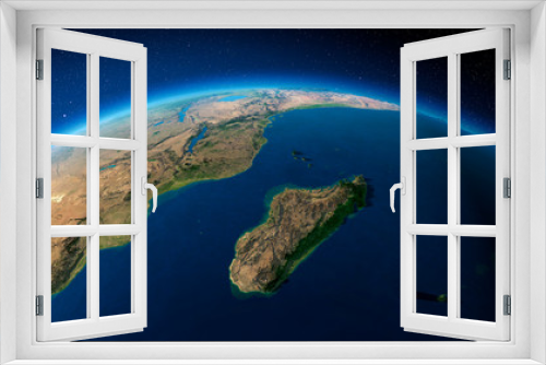 Fototapeta Naklejka Na Ścianę Okno 3D - Highly detailed Earth. Africa and Madagascar