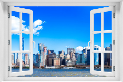 Fototapeta Naklejka Na Ścianę Okno 3D - ニューヨーク　マンハッタンの摩天楼
