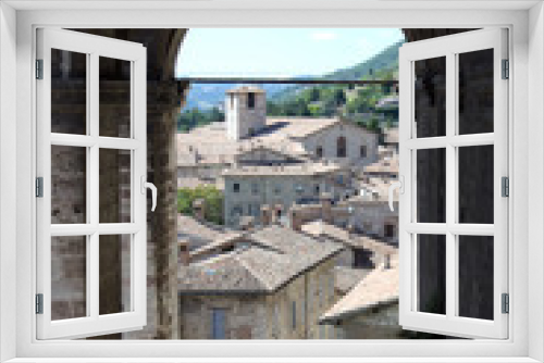 Fototapeta Naklejka Na Ścianę Okno 3D - Губбио Умбрия Италия Gubbio Umbria Italy