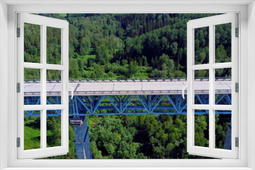 Fototapeta Naklejka Na Ścianę Okno 3D - Bridge aerial view