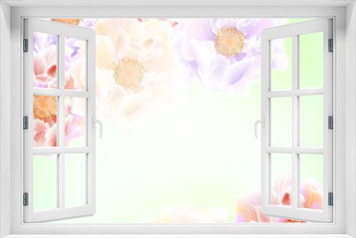 Fototapeta Naklejka Na Ścianę Okno 3D - Beautiful background with roses flowers. Vector illustration. 