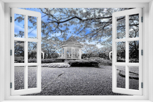 Fototapeta Naklejka Na Ścianę Okno 3D - Botanic gardens Bandstand
