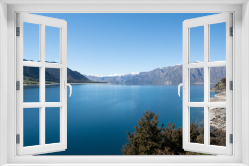Fototapeta Naklejka Na Ścianę Okno 3D - Stunning lake scenery in theSouthern Alps of New Zealand