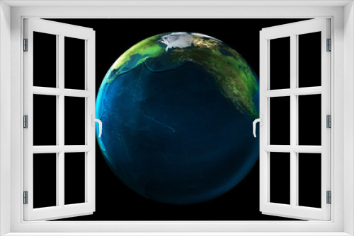Fototapeta Naklejka Na Ścianę Okno 3D - The day half of the Earth from space showing North America and Asia.