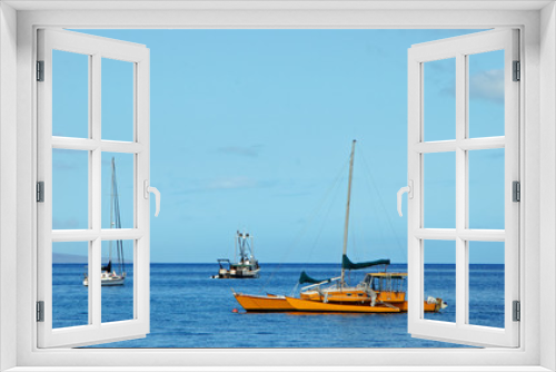 Fototapeta Naklejka Na Ścianę Okno 3D - Boats on Ocean