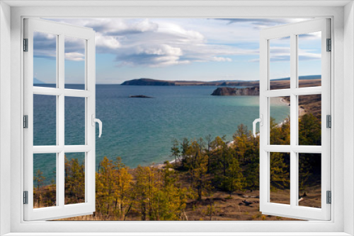 Fototapeta Naklejka Na Ścianę Okno 3D - Olkhon Island Russia, view along the coast of Lake Baikal