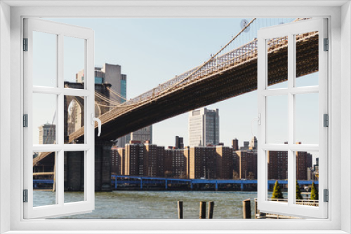 Fototapeta Naklejka Na Ścianę Okno 3D - Brooklyn bridge in New York city