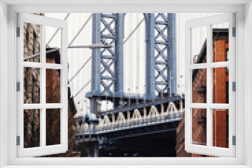 Fototapeta Naklejka Na Ścianę Okno 3D - Manhattan Bridge in New York