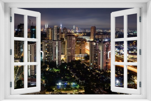 Fototapeta Naklejka Na Ścianę Okno 3D - Kuala Lumpur by night