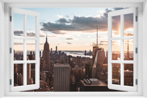 Fototapeta Naklejka Na Ścianę Okno 3D - new york skyline