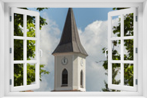Fototapeta Naklejka Na Ścianę Okno 3D - Bistrita,ROMANIA ,Reformed Church in  2019
