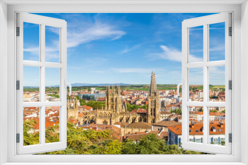 Panoramic view at the Burgos Town in Spain