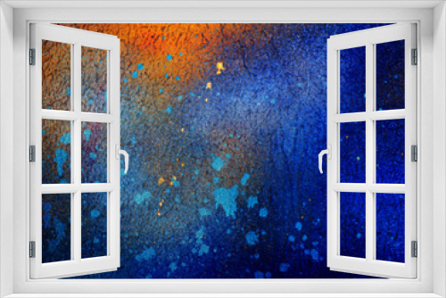Fototapeta Naklejka Na Ścianę Okno 3D - old wall blue paint abstract background and textured.