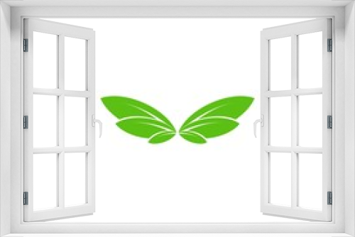 Fototapeta Naklejka Na Ścianę Okno 3D - Leaf Wing logo design vector