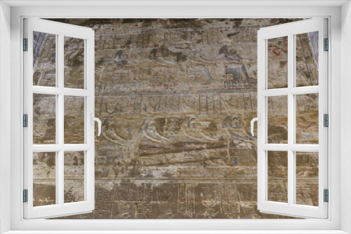 Fototapeta Naklejka Na Ścianę Okno 3D - Scene from Edfu Temple in Edfu, Egypt