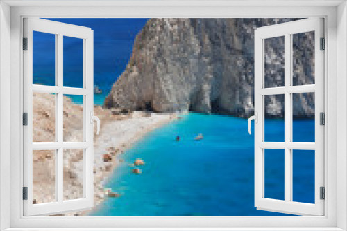 Fototapeta Naklejka Na Ścianę Okno 3D - Beautiful lanscape of Ionian Sea from Keri, Zakinthos island, Greece. Vacation concept background