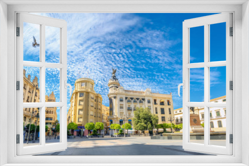 Fototapeta Naklejka Na Ścianę Okno 3D - Central square of Tendillas (Plaza de las Tendillas) in Cordoba. Andalusia, Spain
