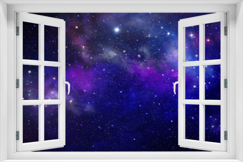 Fototapeta Naklejka Na Ścianę Okno 3D - Night sky - Universe filled with stars, nebula and galaxy. Abstract background