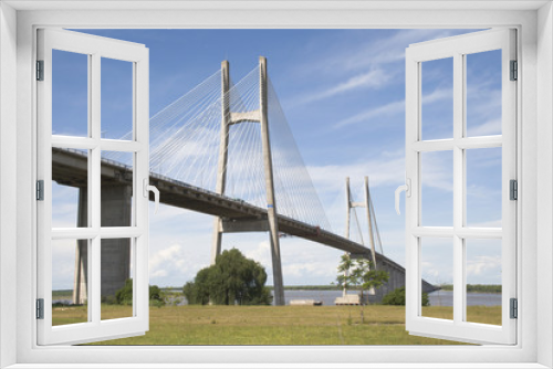 Fototapeta Naklejka Na Ścianę Okno 3D - Rosario-Victoria bridge
