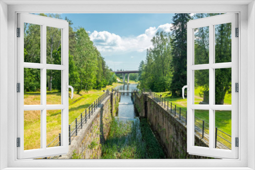 Fototapeta Naklejka Na Ścianę Okno 3D - Lappeenranta, Finland - June 20, 2019: The Saimaa Canal at summer.