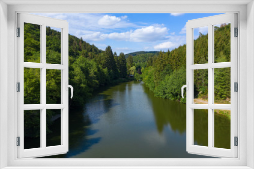Fototapeta Naklejka Na Ścianę Okno 3D - Der Wispersee im Taunus im Sommer von oben