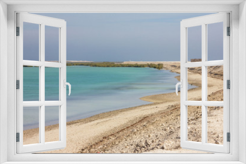 Fototapeta Naklejka Na Ścianę Okno 3D - Sea view, United Arab Emirates. Sir Bani Yas island, Abu Dhabi