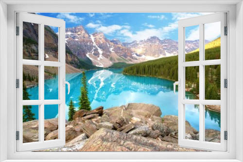 Fototapeta Naklejka Na Ścianę Okno 3D - moraine lake