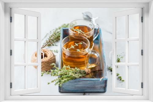 Fototapeta Naklejka Na Ścianę Okno 3D - Thyme herbal tea