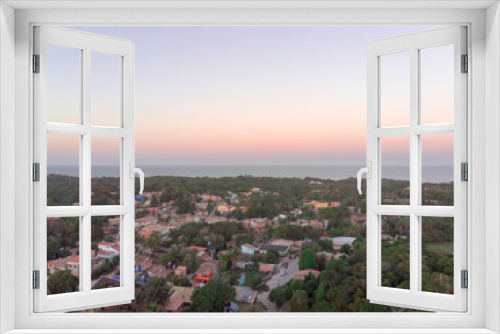 Trancoso, Brazil - July/05/ 2019 - Panoramic view of the city