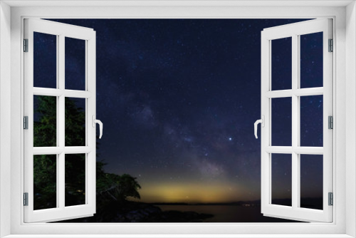 Fototapeta Naklejka Na Ścianę Okno 3D - Milky Way over the Sea