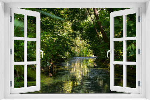 Fototapeta Naklejka Na Ścianę Okno 3D - river in the forest