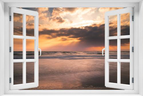 Fototapeta Naklejka Na Ścianę Okno 3D - Sunset over mediterranean sea