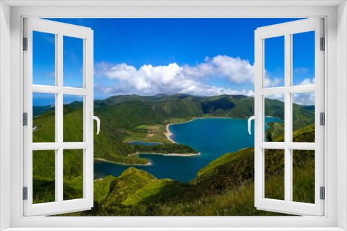 Fototapeta Naklejka Na Ścianę Okno 3D - Lagoa do Fogo is located in São Miguel Island, Azores. It is classified as a nature reserve and is the most beautiful lagoon of the Azores