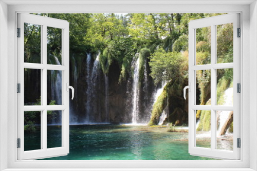 Fototapeta Naklejka Na Ścianę Okno 3D - Cascata nel Parco Nazionale di Plitvice in Croazia