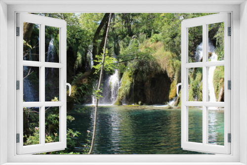Fototapeta Naklejka Na Ścianę Okno 3D - Cascata nel Parco Nazionale di Plitvice in Croazia
