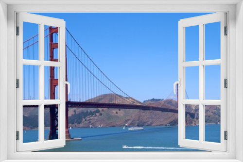 Fototapeta Naklejka Na Ścianę Okno 3D - Golden Gate Bridge with Marin County, San Francisco