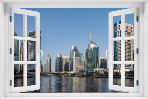 Fototapeta Naklejka Na Ścianę Okno 3D - Dubai, UNITED ARAB EMIRATES, May 2019 - Beautiful view on Dubai marina. UAE