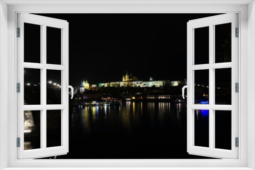 Fototapeta Naklejka Na Ścianę Okno 3D - Prague Castle at Night