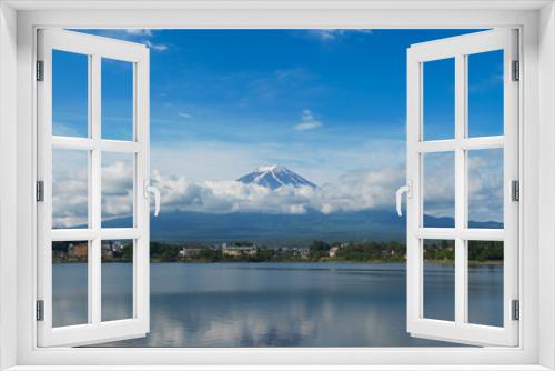 Fototapeta Naklejka Na Ścianę Okno 3D - Japanese mountain Fuji in Kawaguciko at summer time