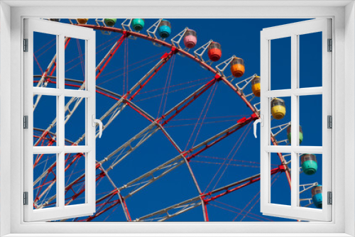 Fototapeta Naklejka Na Ścianę Okno 3D - Ferris Wheel with clear blue sunny sky