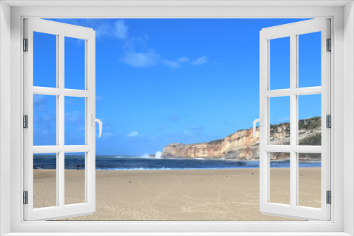 Fototapeta Naklejka Na Ścianę Okno 3D - Beach in Nazare, Portugal