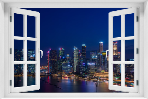 Fototapeta Naklejka Na Ścianę Okno 3D - Singapore cityscape at Magic hour