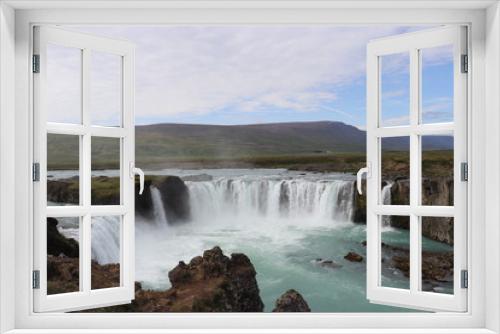 Fototapeta Naklejka Na Ścianę Okno 3D - godafoss waterfall in summer 