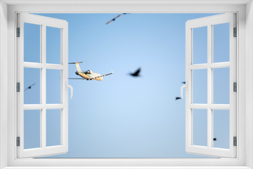 Fototapeta Naklejka Na Ścianę Okno 3D - The image of a Passenger plane in the sky
