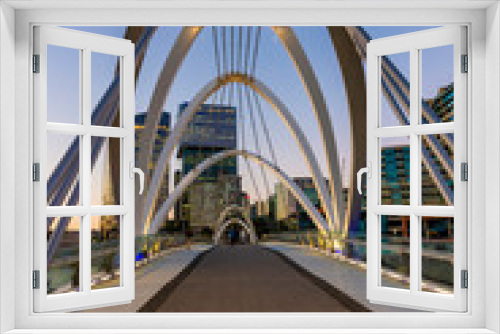 Fototapeta Naklejka Na Ścianę Okno 3D - Seafarers Bridge in Melbourne Victoria